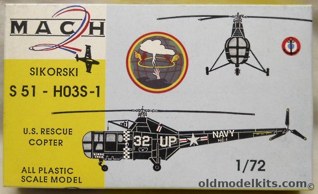 Mach 2 1/72 Sikorsky S-51 / HO3S-1 - US Navy or French Navy, MC0011 plastic model kit
